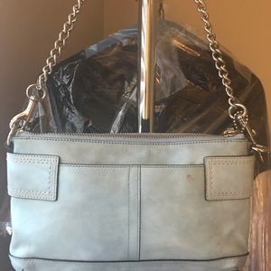 Beautiful Coach shoulder bag.  Baby blue color